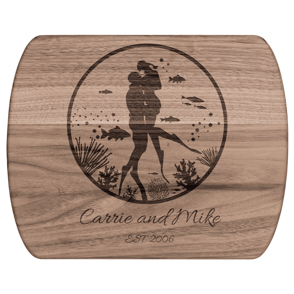 Scuba, scuba art, scuba cutting board