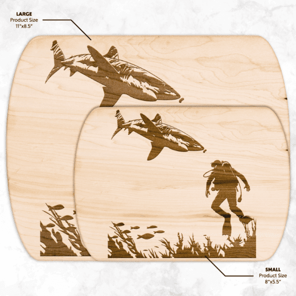 Scuba, scuba art, scuba cutting board