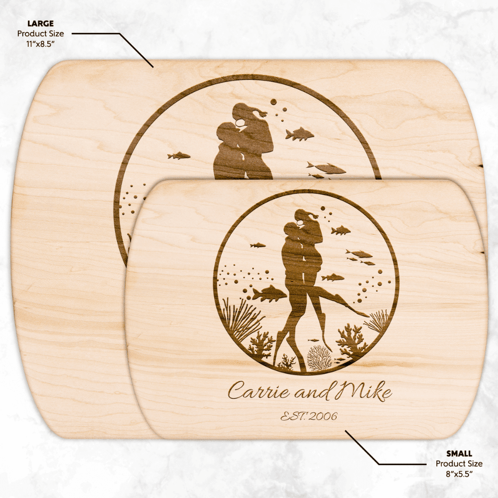 Scuba, scuba art, scuba cutting board