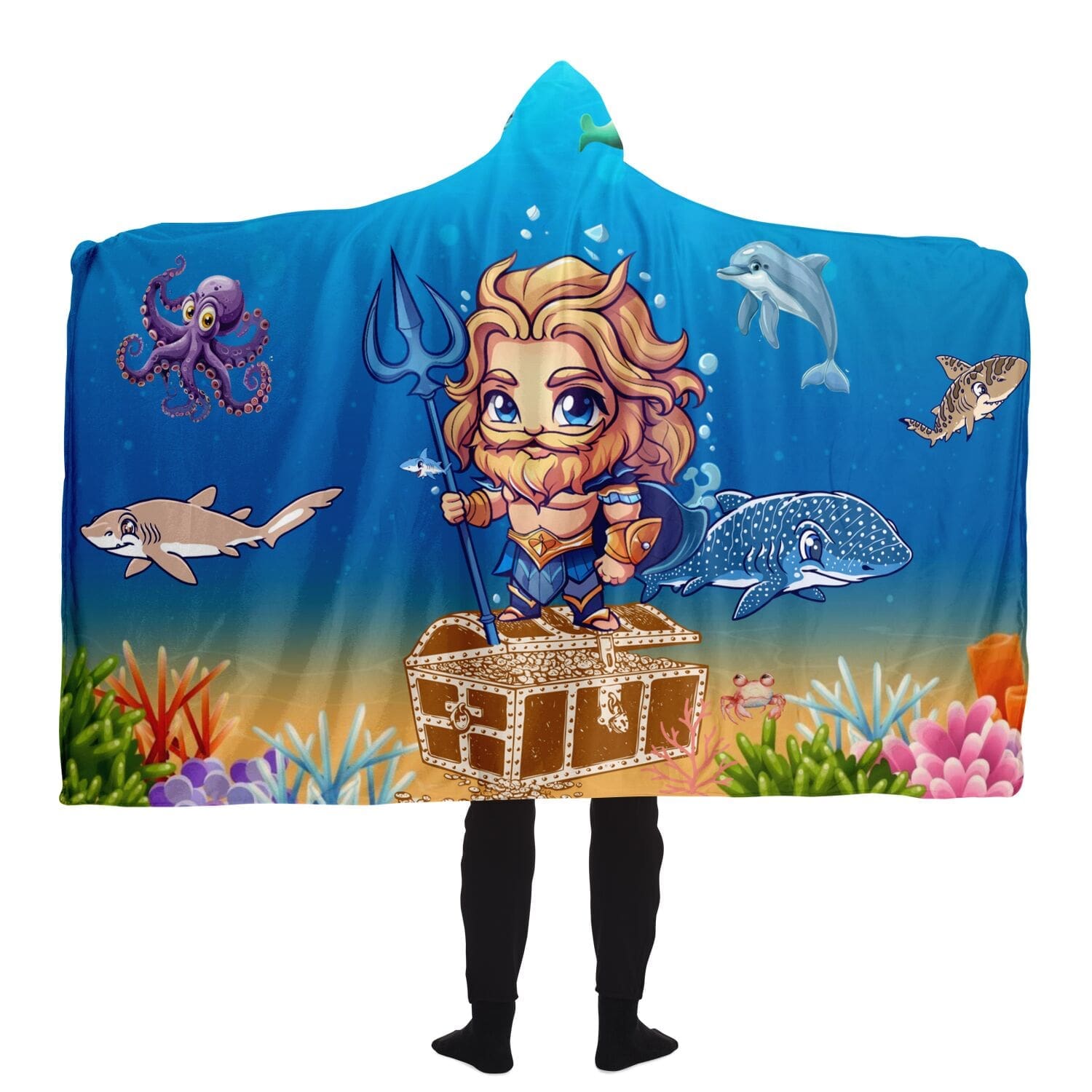 Scuba art, scuba diving, scuba gifts, scuba hoodie blanket